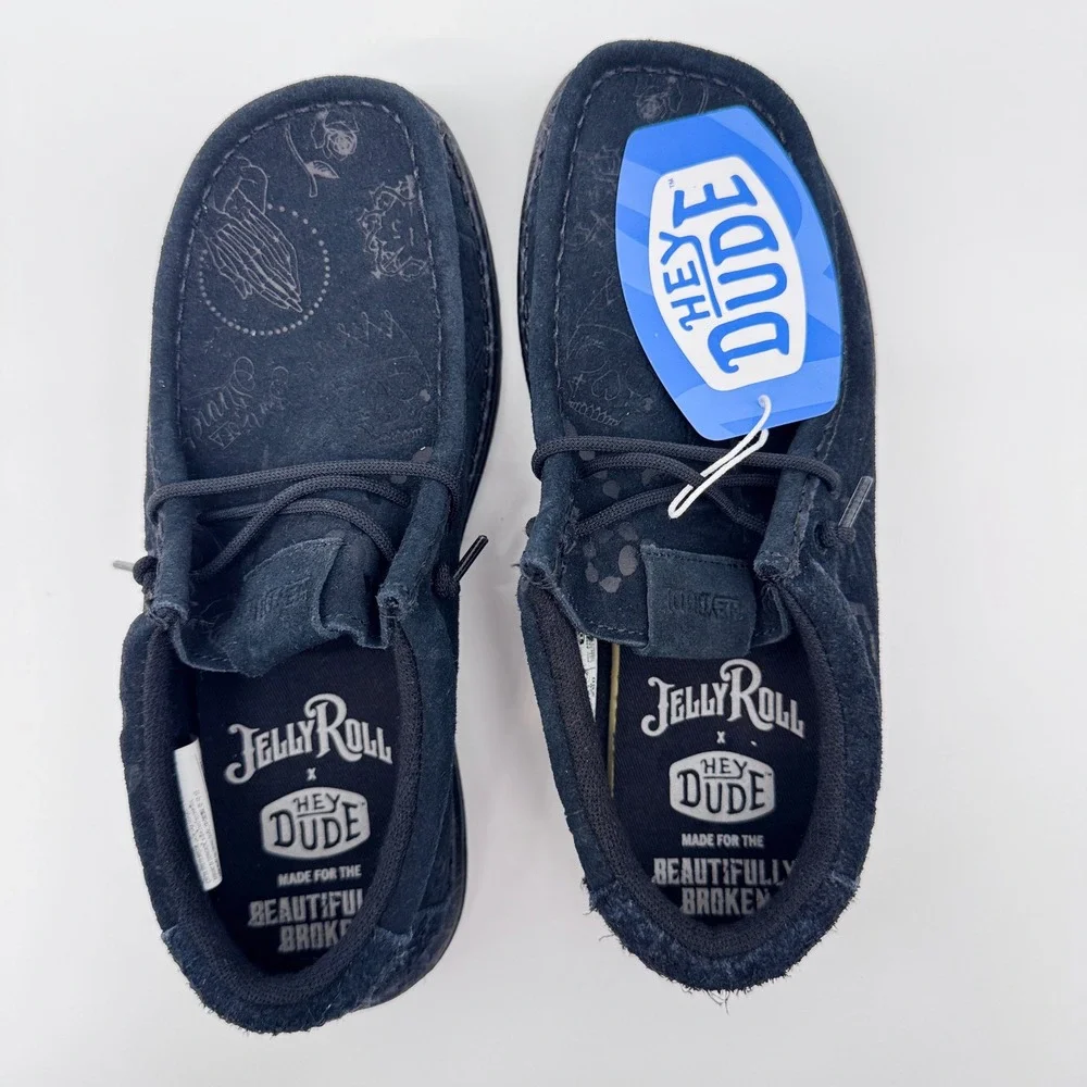 JELLY ROLL Men's Size 8 Suede Hey Dude Wally Sneakers Brand New w/out Box